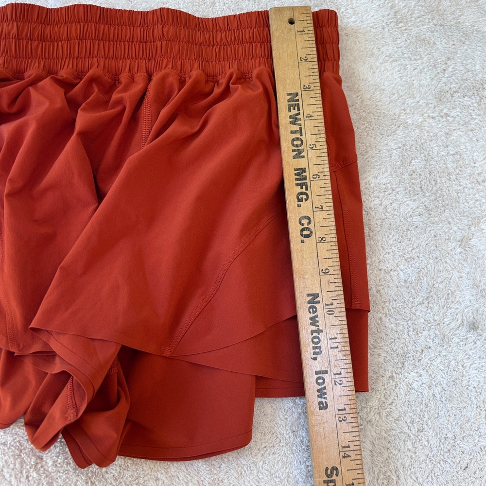 Lululemon Track That High-Rise Lined Short 3 Rust Orange LW7DKOS XS READ - Picture 5 of 7